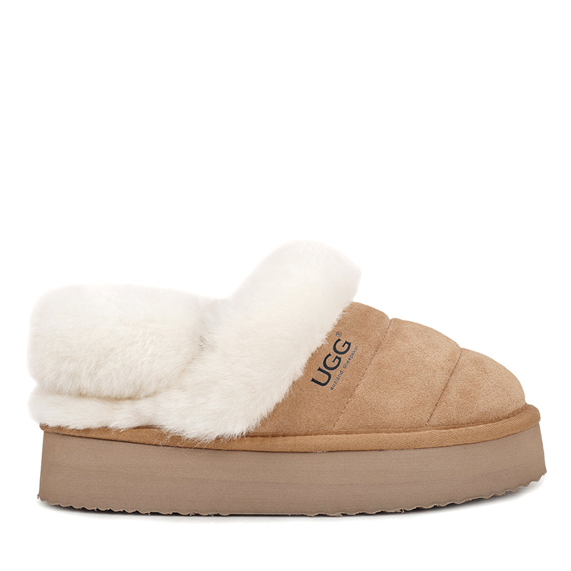 Premium Fluffy Platform Ugg Scuff