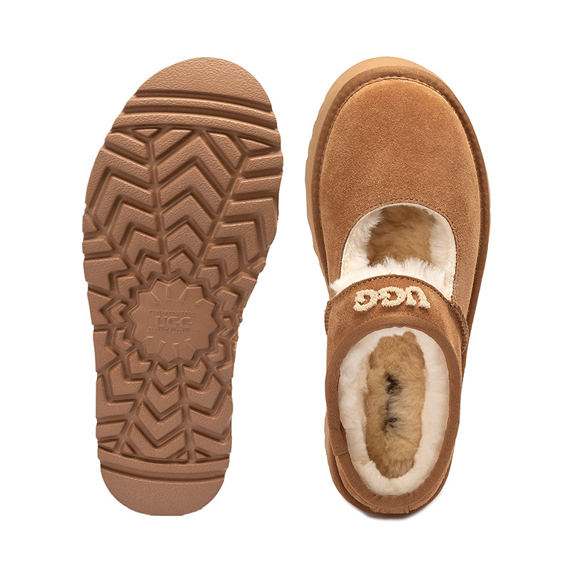 UGG Jaze Logo Platform Slippers