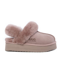 Fluffy Strappy Platform Scuff Uggs