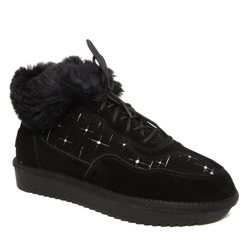 Lace up Fluffy Uggs