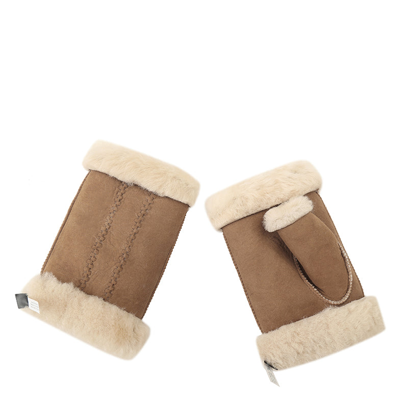 UGG Fluffy Fingerless Wool Mittens