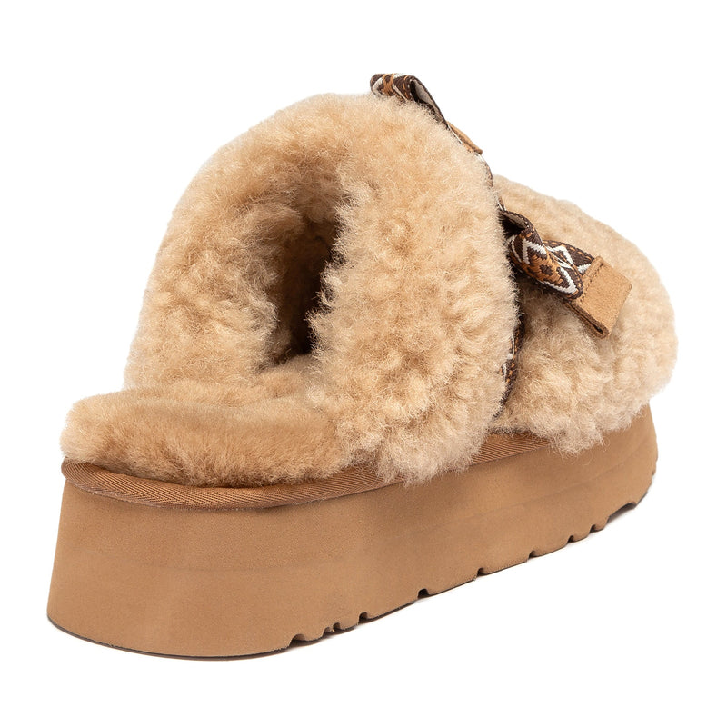 Fluffy Bow Platform Uggs