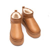 Platform Mini Oiled Leather Ugg Boots