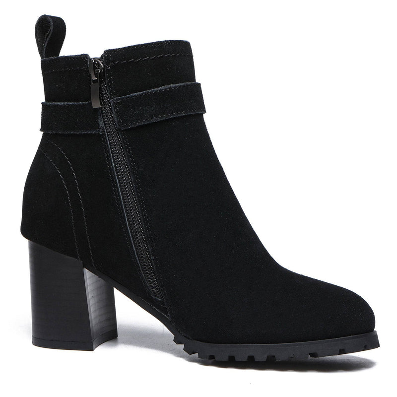 - Coney Zipper Leather Ankle Boots - UGG Boot Australia
