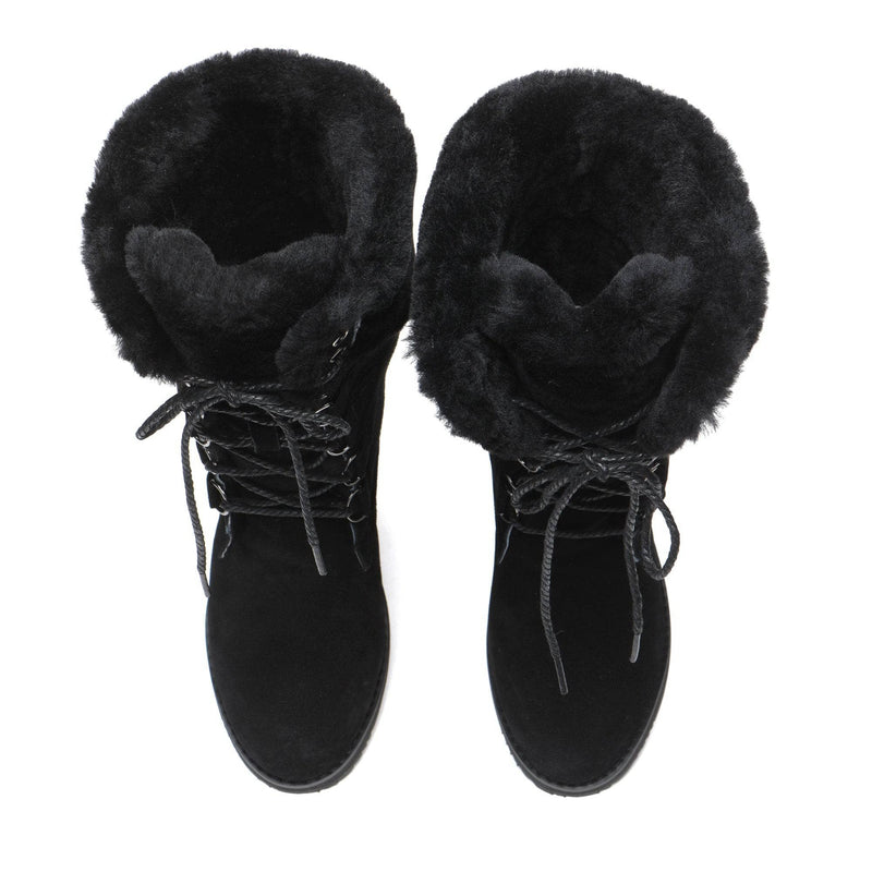 - Ellena Lace Up Sheepskin Boots - UGG Boot Australia