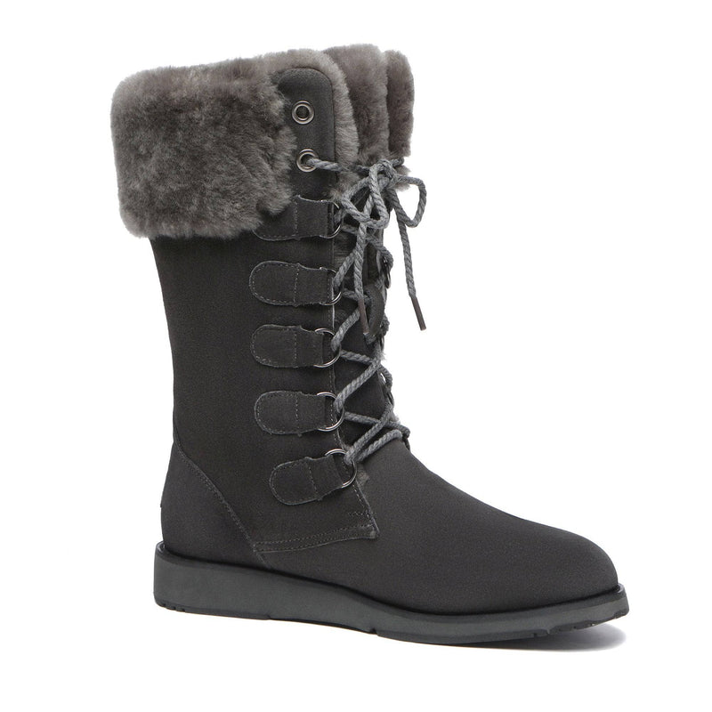 - Ellena Lace Up Sheepskin Boots - UGG Boot Australia