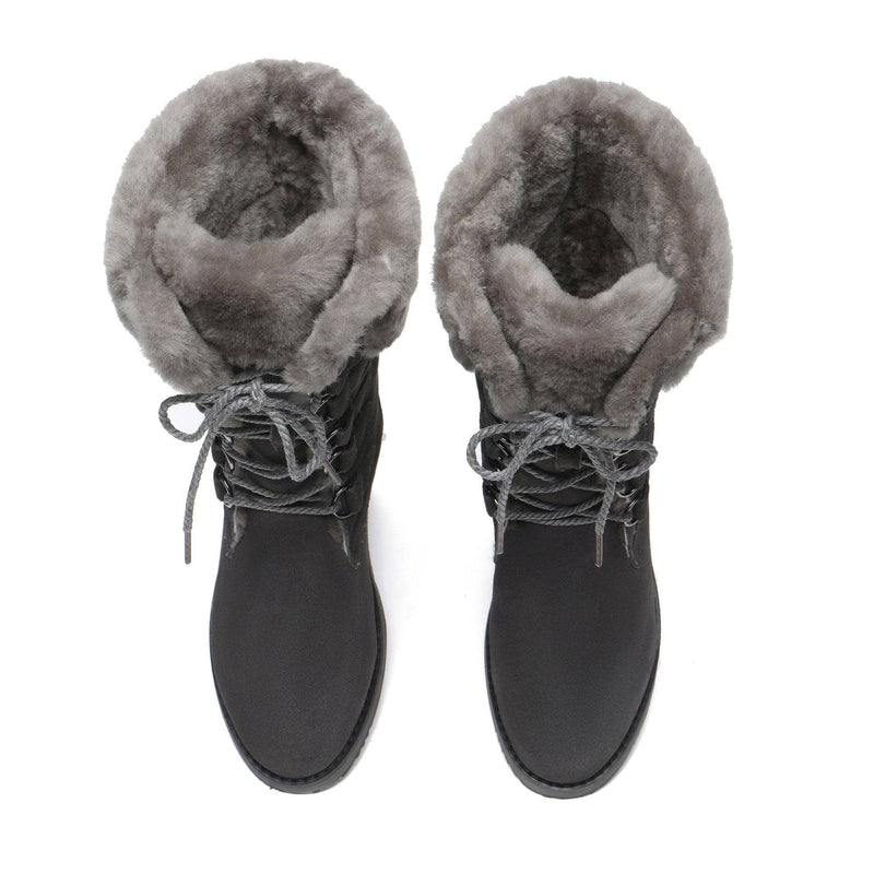 - Ellena Lace Up Sheepskin Boots - UGG Boot Australia