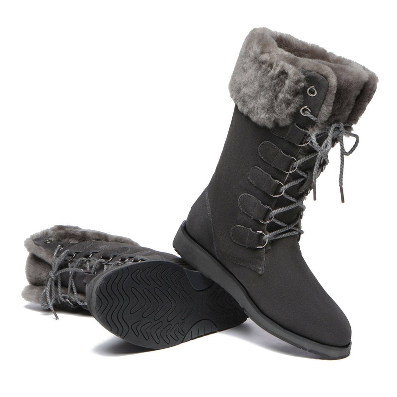 - Ellena Lace Up Sheepskin Boots - UGG Boot Australia