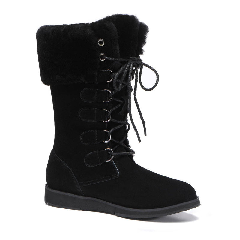 - Ellena Lace Up Sheepskin Boots - UGG Boot Australia