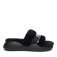 - Feathery High Platform Wool Slides - UGG Boot Australia