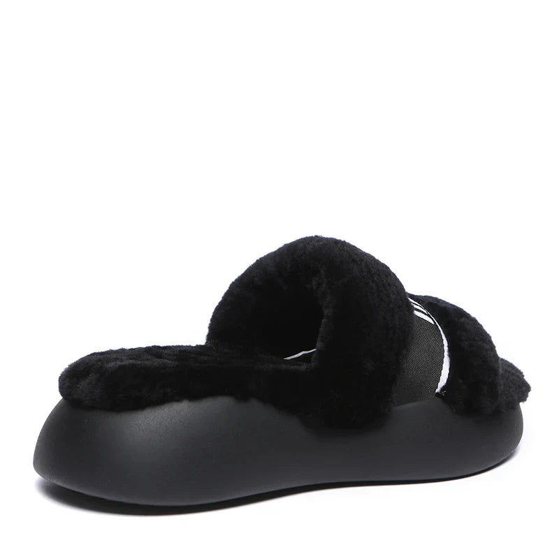 - Feathery High Platform Wool Slides - UGG Boot Australia