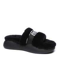 - Feathery High Platform Wool Slides - UGG Boot Australia
