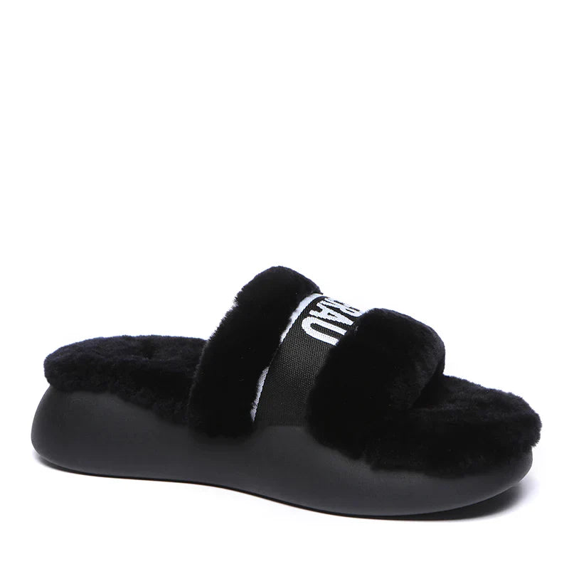 - Feathery High Platform Wool Slides - UGG Boot Australia
