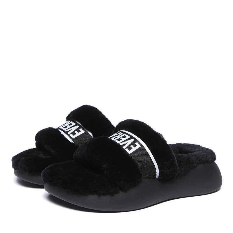 - Feathery High Platform Wool Slides - UGG Boot Australia
