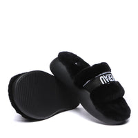 - Feathery High Platform Wool Slides - UGG Boot Australia