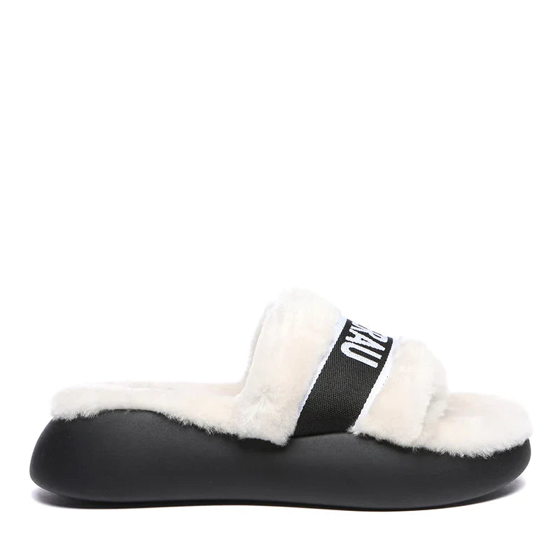 - Feathery High Platform Wool Slides - UGG Boot Australia