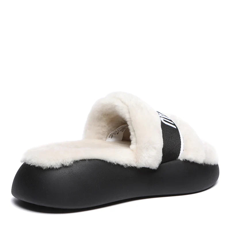 - Feathery High Platform Wool Slides - UGG Boot Australia