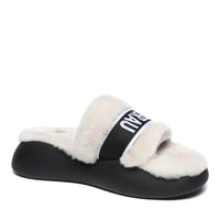 - Feathery High Platform Wool Slides - UGG Boot Australia