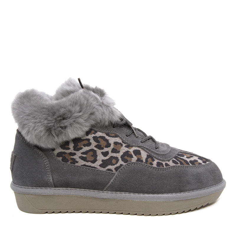 Lace up Fluffy Uggs