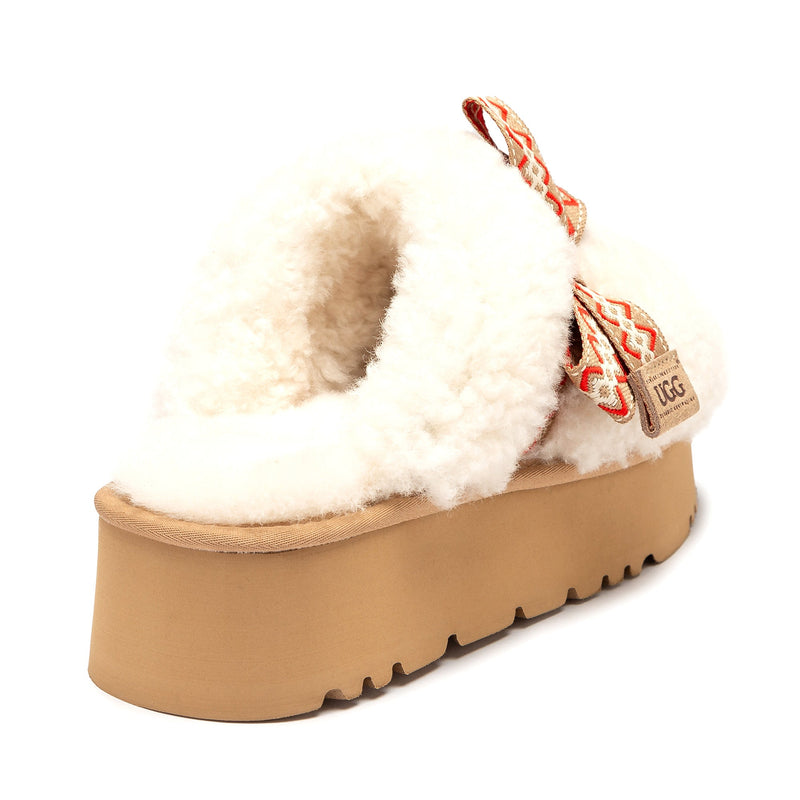 Fluffy Bow Platform Uggs