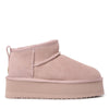 Platinum Mini Suede Platform Ugg Boots