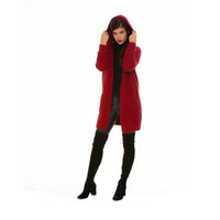 - Premium Possum and Merino Wool- Hooded Longline Cardigan - UGG Boot Australia