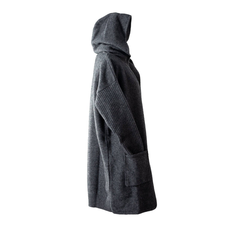 - Premium Possum and Merino Wool- Hooded Longline Cardigan - UGG Boot Australia