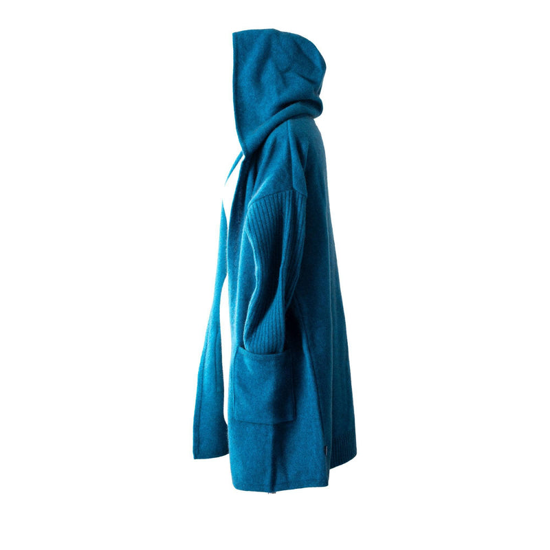 - Premium Possum and Merino Wool- Hooded Longline Cardigan - UGG Boot Australia