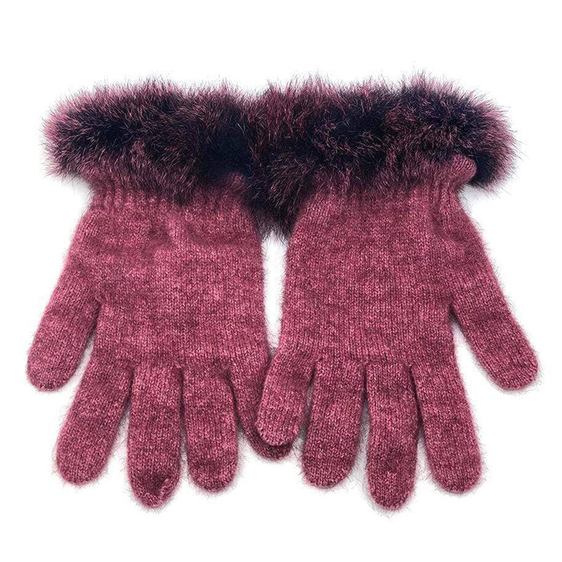 Premium Possum and Merino Wool - Fur Trim Gloves