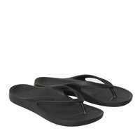 thongs - Black Arch Support Orthotic Unisex Thongs - UGG Boot Australia