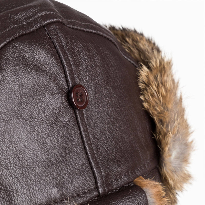 - UGG Aviator Leather Hat with Rabbit Fur - UGG Boot Australia
