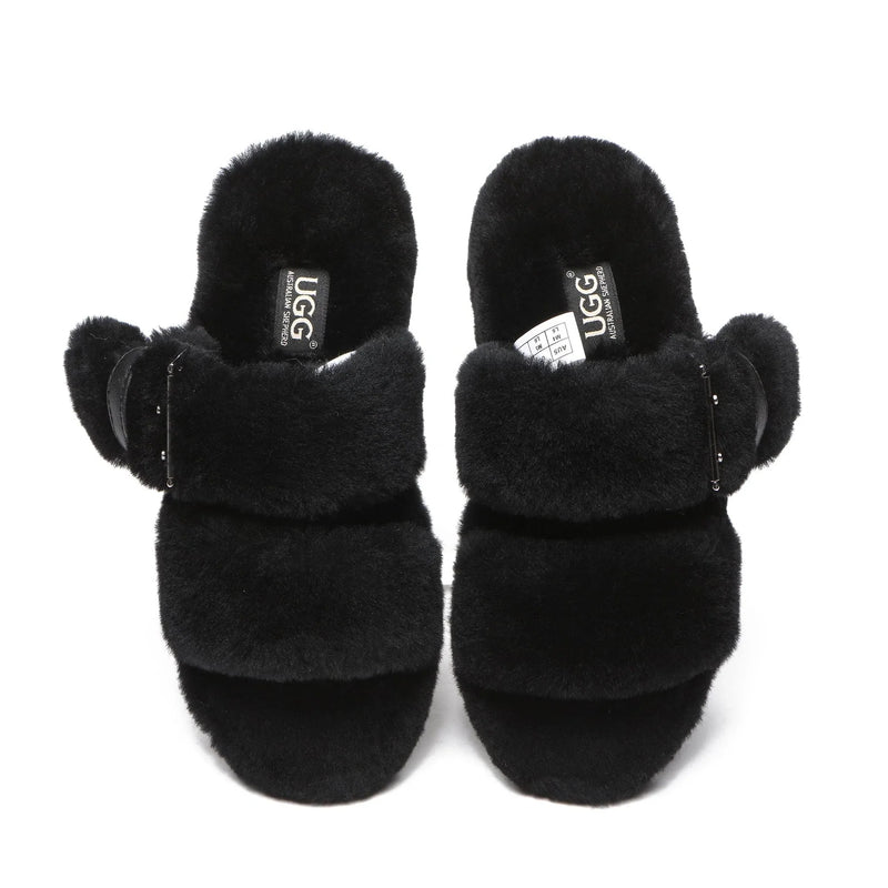 - UGG Jamella Fluffy Platform Slides - UGG Boot Australia