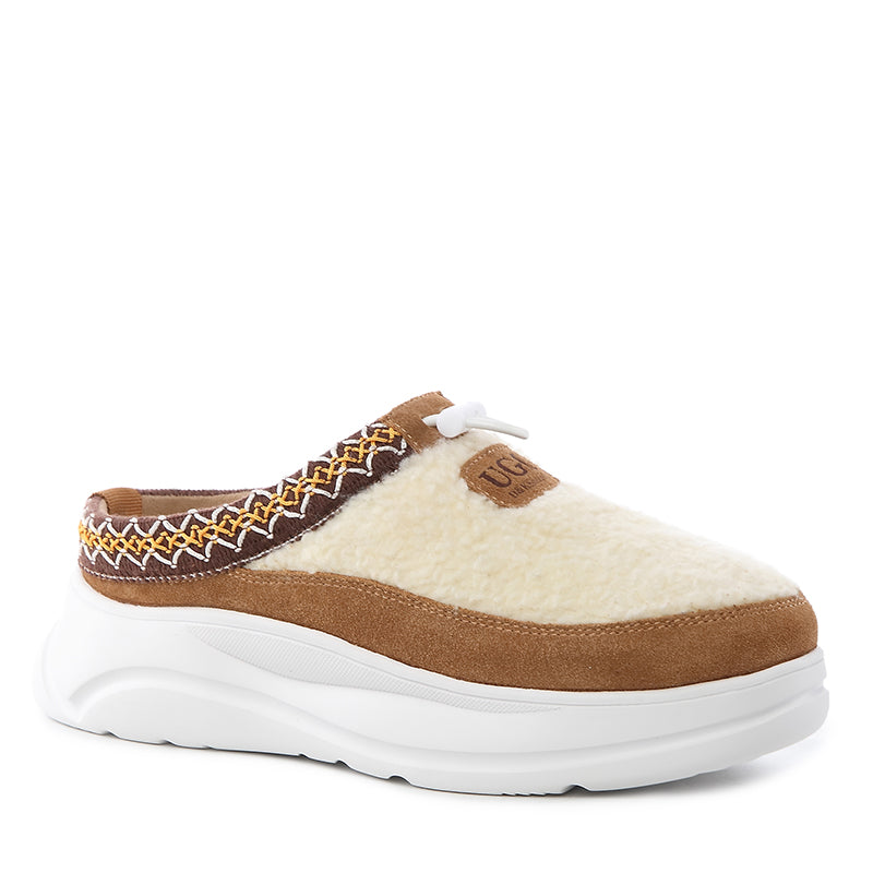 Platinum Tassietie Platform Ugg Slippers